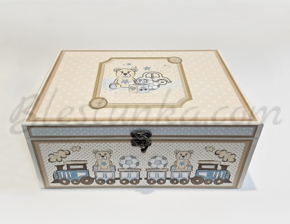 Caja para los tesoros del bebé "Osito" - grande