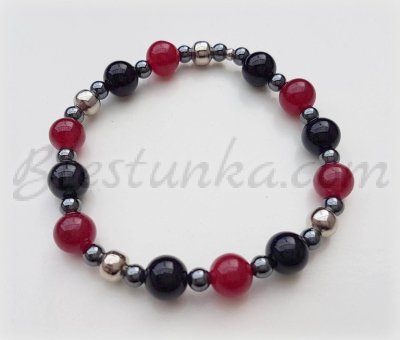 Bracelet "Red and black"