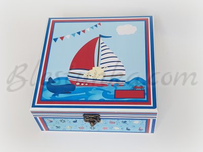 Caja para los tesoros del bebé "Aventura marina" 2