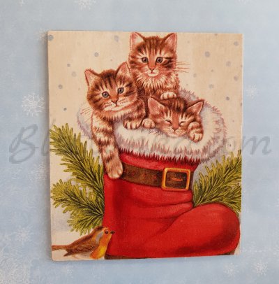 Tarjeta de Navidad "Gatas"