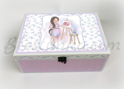 Memories box "The little artist girl'' - big