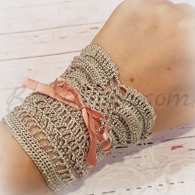 Гривни "Сестри" - бежово