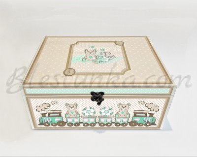 Caja para los tesoros del bebé "Osito" - grande