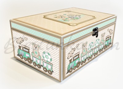 Caja para los tesoros del bebé "Osito" - grande