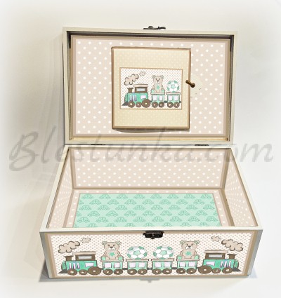 Caja para los tesoros del bebé "Osito" - grande