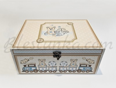 Caja para los tesoros del bebé "Osito" - grande