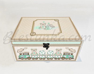 Caja para los tesoros del bebé "Osito" - grande