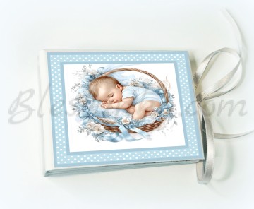 Mini álbum "Bebé" en azul 