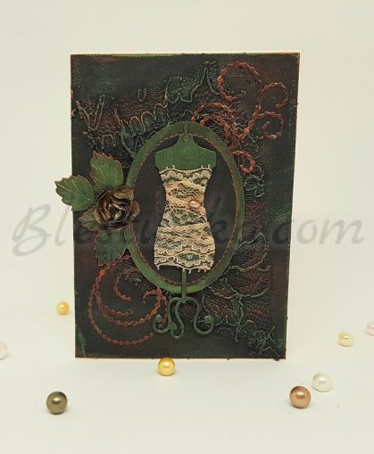 Greeting invitation card "A lace dress"