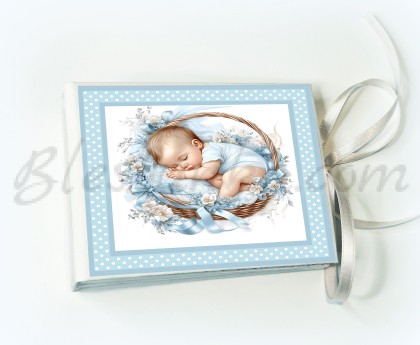 Mini álbum "Bebé" en azul 