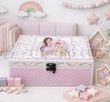Caja de recuerdos "La pequeña pintora" - grande