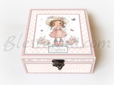 Baby`s Treasures Box "Girl with a hat"