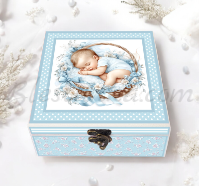 Baby`s Treasures Box "Sweet baby" in blue 