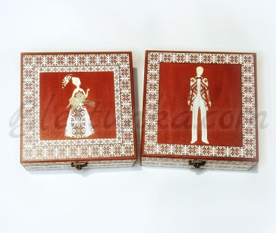 Caja de madera para joyas "Bordado"