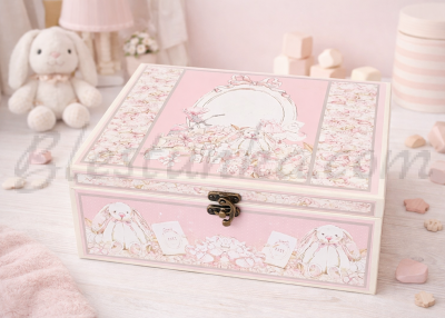 Baby`s Treasures Box "Pink bunny" - big