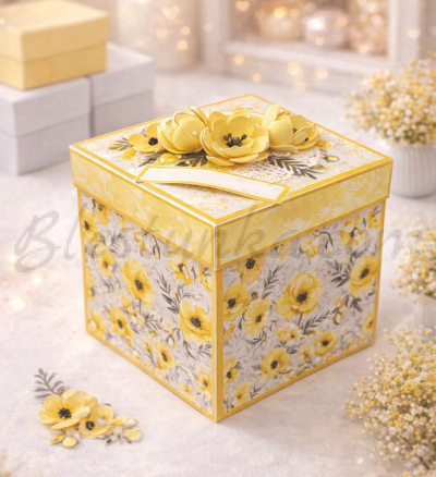 Surprise exploding box "Poppies" 