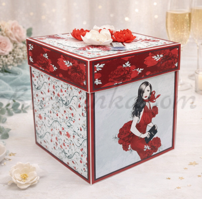 Surprise exploding box "Happy anniversary"