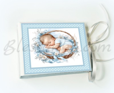 Mini álbum "Bebé" en azul 