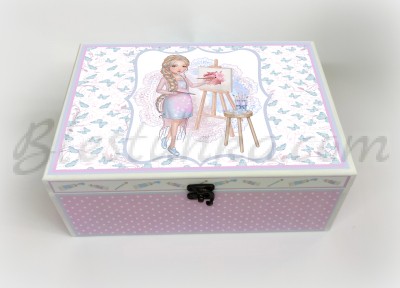 Memories box "The little artist girl'' - big