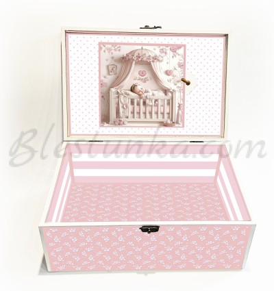 Caja para los tesoros del bebé "Bebé" - grande